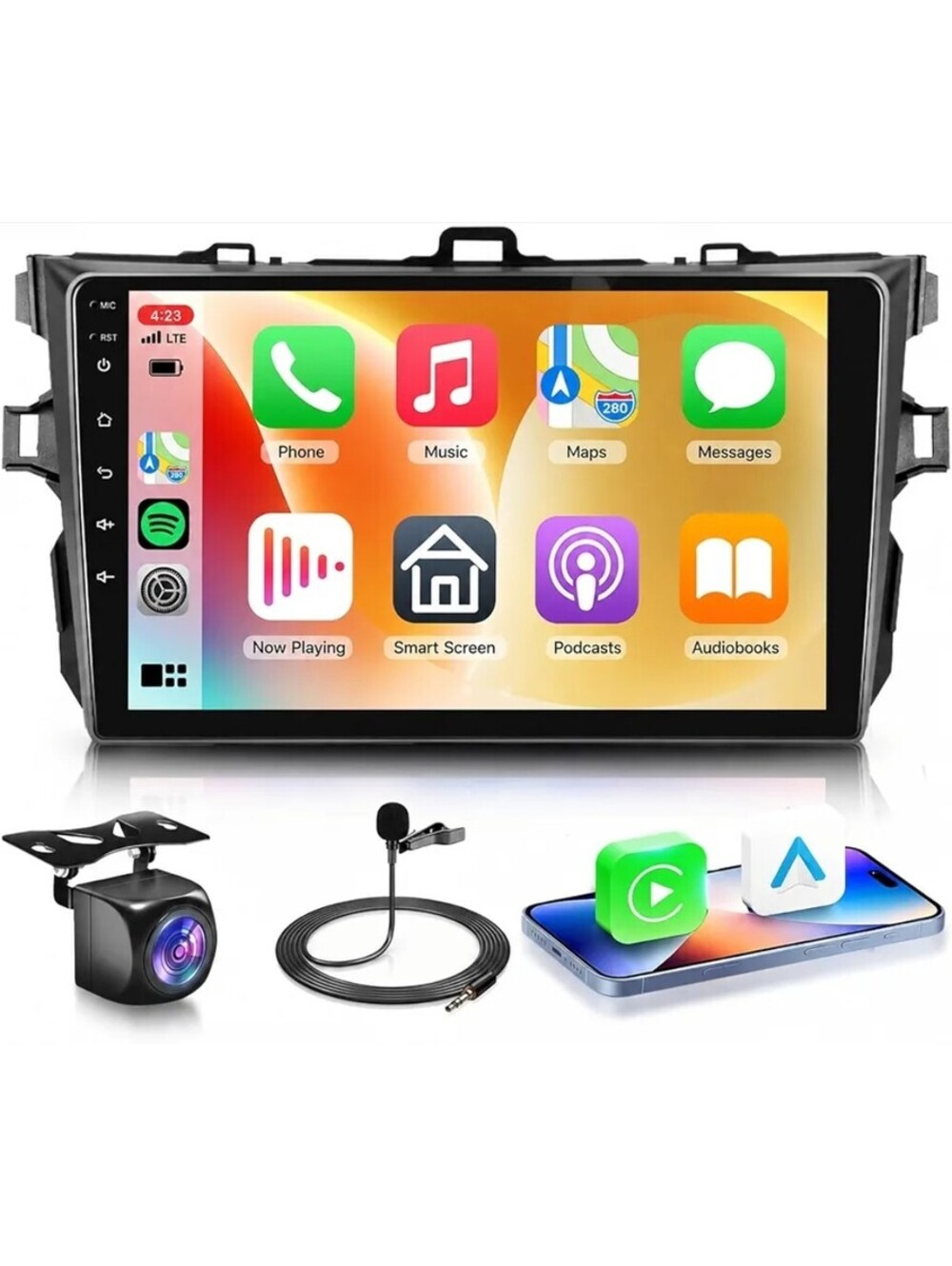 9” Toyota Corolla 2009-2013 Car Stereo Wireless CarPlay Android Auto Linux